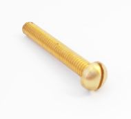 2BA x 1 1/2" Brass Slotted Round Head Screw (pck 100)