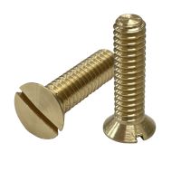 1/4" BSW x 1" Countersunk Slotted Brass Screws (pck 10)