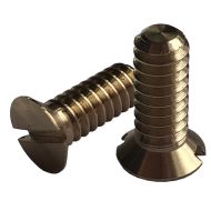 3/16" BSW x 1/2" Countersunk Slotted Brass Screws (pck 10)