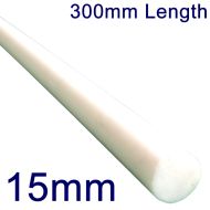 15mm Diameter PTFE Rod (Bar) - 300mm Length