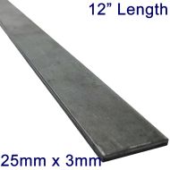 25mm x 3mm Stainless Steel Flat Bar - 12" Length